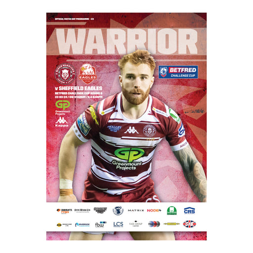 2024 #03 Wigan Warriors v Sheffield Eagles Betfred Challenge Cup 22.03.24 Digital Programme