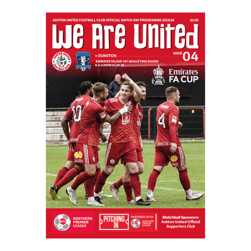 2023/24 #04 Ashton United v Dunston FA Cup 02.09.23 Programme