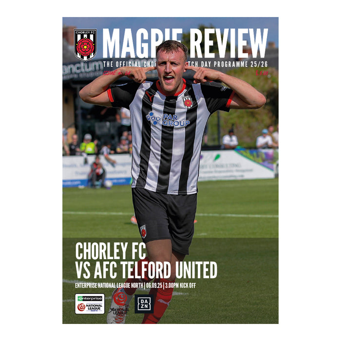 2025/26 #04 Chorley v AFC Telford United National League North 06.09.25 Printed Programme