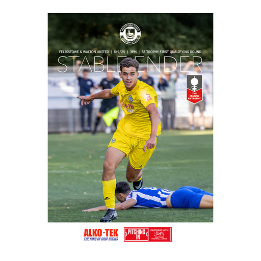 2025/26 04 Hertford Town v Felixstowe and Walton United 06.09.25 FA Trophy Programme Printed Programme