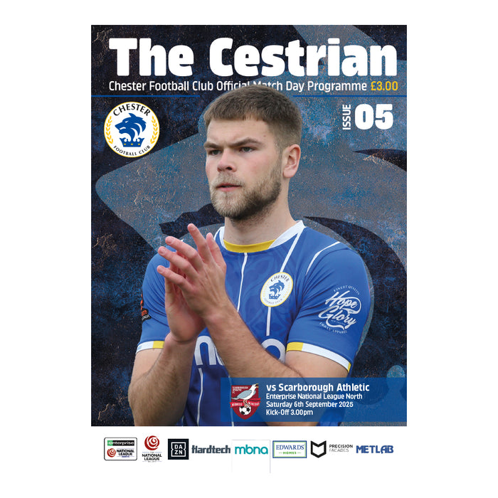 2025/26 #05 Chester v Scarborough Athletic 06.09.25 National League North Printed Programme