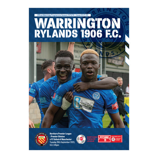 2023/24 #05 Warrington Rylands v FC United of Manchester 26.09.23 NPL Programme