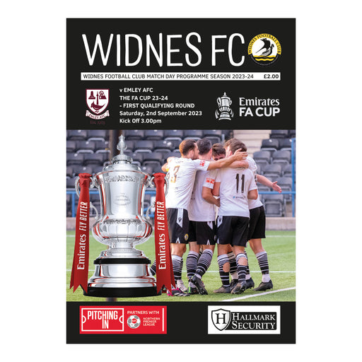 2023/24 #05 Widnes v Emley FA Cup 02.09.23 Printed Programme