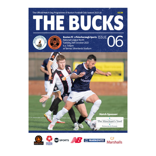 2023/24 #06 Buxton v Peterborough Sports National League North 24.10.23 Programme