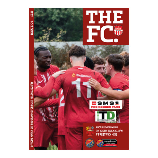2025/26 #06 FC St Helens v Prestwich Heys 07.10.25 NWCFL Programme