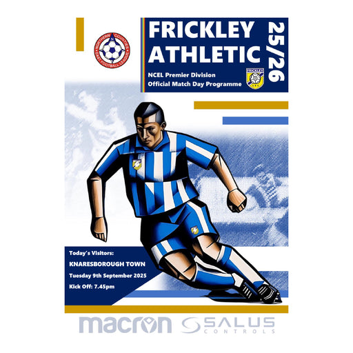 2025/26 06 Frickley Athletic v Knaresborough Town 09.09.25 NCEL Premier Division Printed Programme