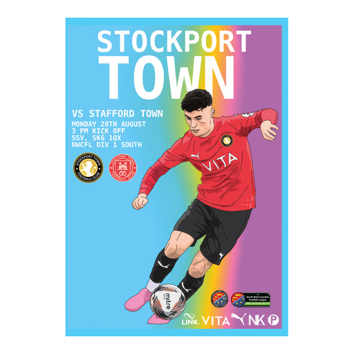2023/24 #06 Stockport Town v Stafford Town NWCFL 28.08.23 Printed Programme
