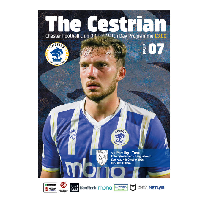 2025/26 #07 Chester v Merthyr Town 04.10.25 National League North Printed Programme