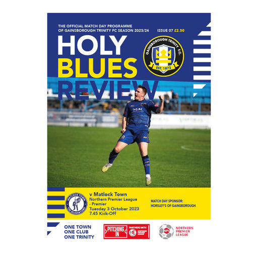 2023/24 #05 Gainsborough Trinity v Matlock Town FA Cup 02.09.23 Programme