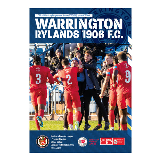 2023/24 #07 Warrington Rylands v Hyde United 21.10.23 NPL Programme
