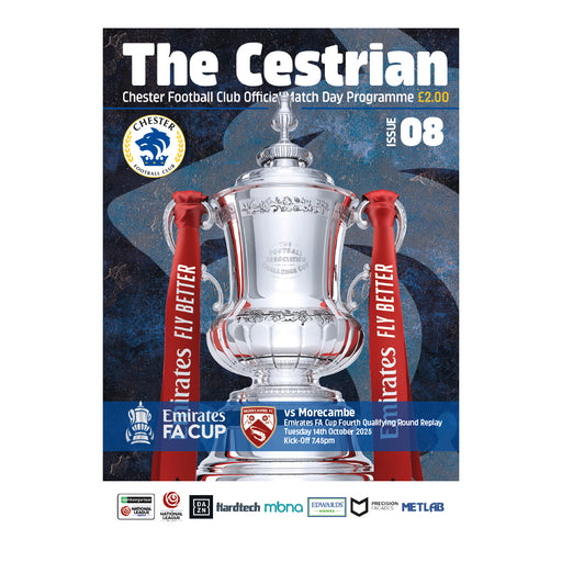 2025/26 #08 Chester v Morecambe 14.10.25 FA Cup Printed Programme