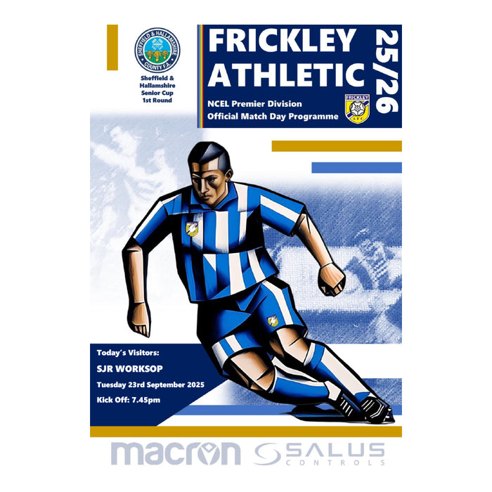 2025/26 08 Frickley Athletic v SJR Worksop 23.09.25 Sheffield & Hallamshire Senior Cup Printed Programme