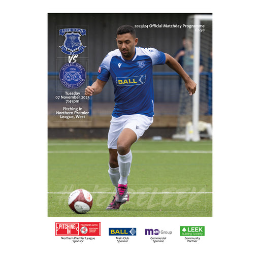 2023/24 #08 Leek Town v Hanley Town NPL West 07.11.23 Programme