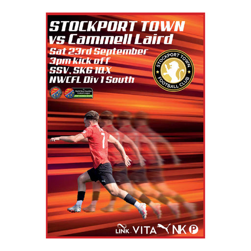2023/24 #08 Stockport Town v Cammell Laird NWCFL 23.09.23 Printed Programme