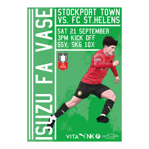 2024/25 #08 Digital Stockport Town v FC St Helens FA Vase 21.09.24 Digital PDF Programme