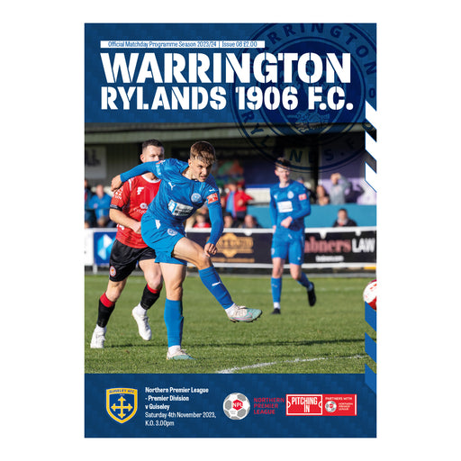 2023/24 #08 Warrington Rylands v Guiseley 04.11.23 NPL Programme
