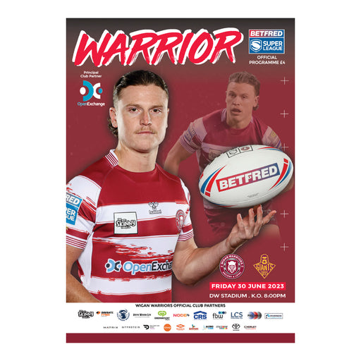 2023 #08 Wigan Warriors v Huddersfield Giants Super League 30.06.23 Digital Programme