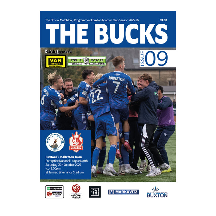 2025/26 #09 Buxton v Alfreton Town National League North 25.10.25 Programme