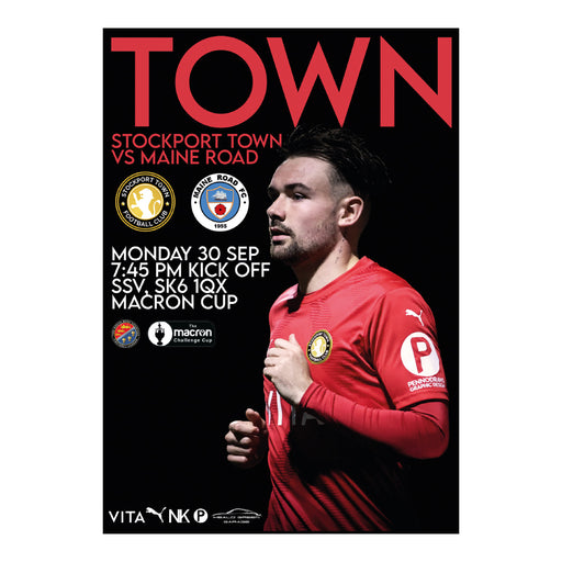 2024/25 #09 Digital Stockport Town v Maine Road Macron Cup 30.09.24 Digital PDF Programme