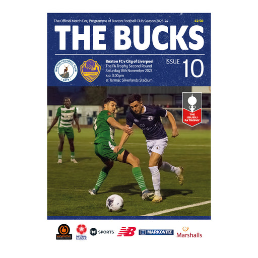 2023/24 #10 Buxton v City of Liverpool FA Trophy 18.11.23 Programme