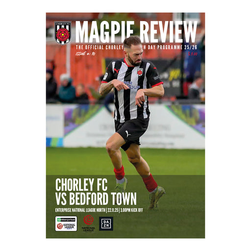 2025/26 #10 Chorley v Bedford Town National League North 22.11.25 Printed Programme