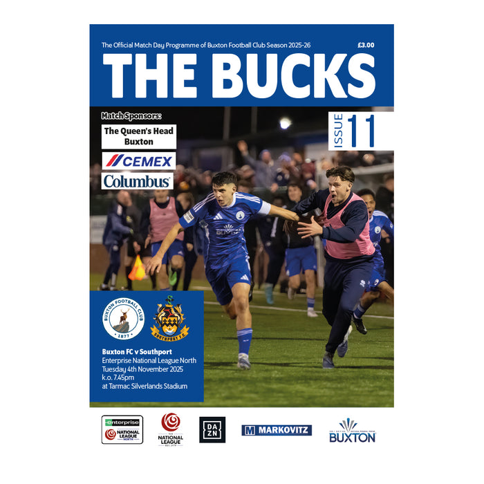 2025/26 #11 Buxton v Southport National League North 04.11.25 Programme