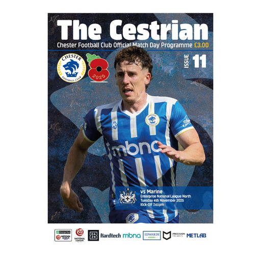 2025/26 #11 Chester v Marine 04.11.25 National League North Printed Programme