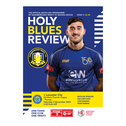 2023/24 #11 Gainsborough Trinity v Lancaster City NPL 04.11.23 Programme