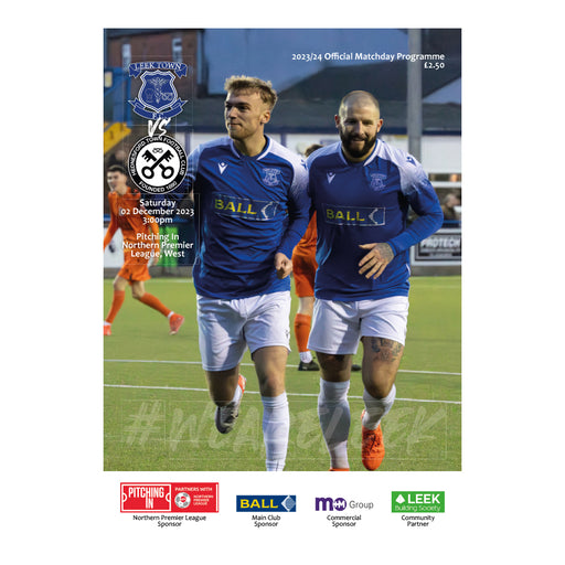 2023/24 #11 Leek Town v Hednesford Town NPL West 02.12.23 Programme