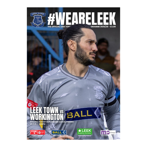 2025/26 #11 Leek Town v Workington NPL 29.11.25 Printed Programme