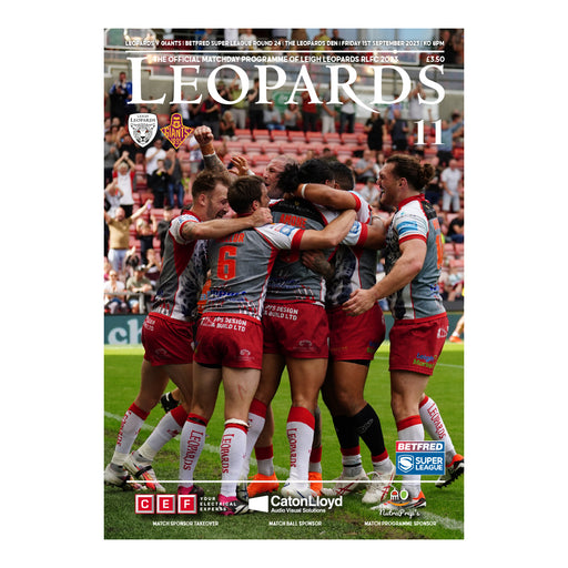 2023 #11 Leigh Leopards v Huddersfield Giants 01.09.23 Betfred Super League Rugby Printed Programme