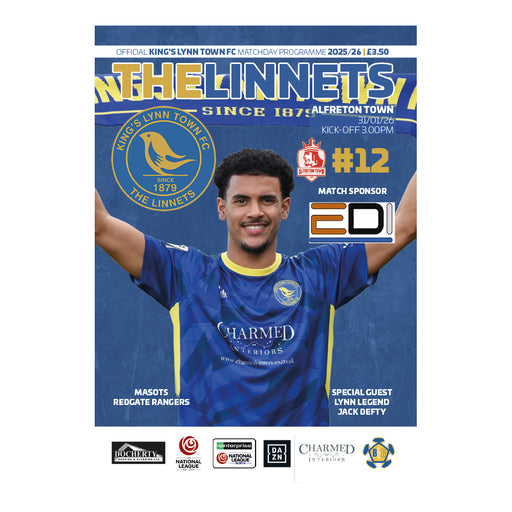 2025/26 #12 Digital King's Lynn Town v Alfreton Town 31.01.26 and Southport 03.02.26 National League North Digital Programme