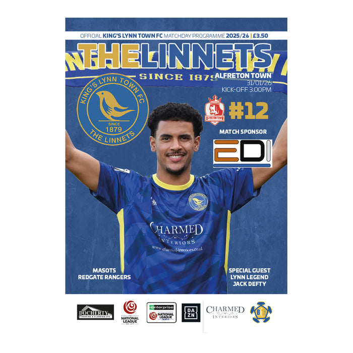 2025/26 #12 Digital King's Lynn Town v Alfreton Town 31.01.26 and Southport 03.02.26 National League North Digital Programme