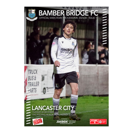 2023/24 #13 Bamber Bridge v Lancaster City NPL 26.12.23 Programme