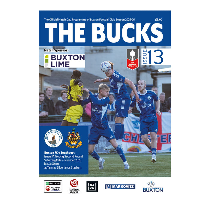 2025/26 #13 Buxton v Southport FA Trophy 15.11.25 Programme