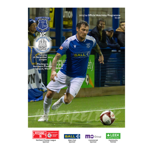 2023/24 #13 Leek Town v Newcastle Town NPL West 26.12.23 Programme