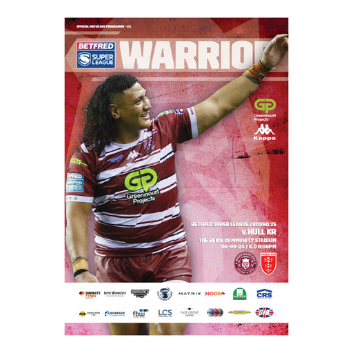 2024 #13 Wigan Warriors v Hull KR Betfred Super League 06.09.24 Digital Programme