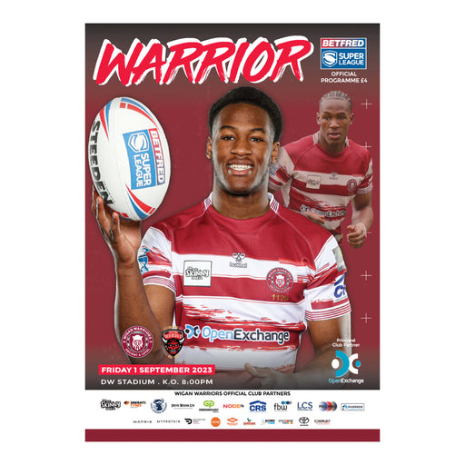 2023 #13 Wigan Warriors v Saldford Red Devils Super League 01.09.23 Digital Programme