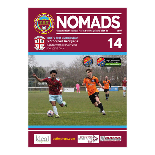 2024/25 #14 Digital 2024/25 Cheadle Heath Nomads v Stockport Georgians NWCFL 15.02.25 Digital PDF Programme