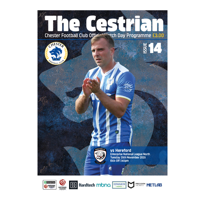 2025/26 #14 Chester v Hereford 25.11.25 National League North Printed Programme