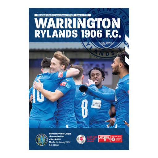 2023/24 #14 Warrington Rylands v Macclesfield 01.01.24 NPL Programme