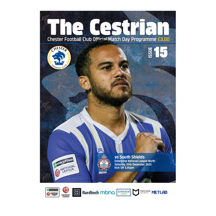 2025/26 #15 Chester v South Shields 20.12.25 National League North Printed Programme