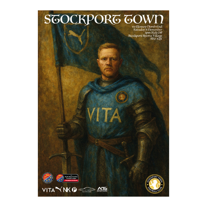 2025/26 #15 Stockport Town v Glossop North End NWCFL 08.11.25 Printed Programme