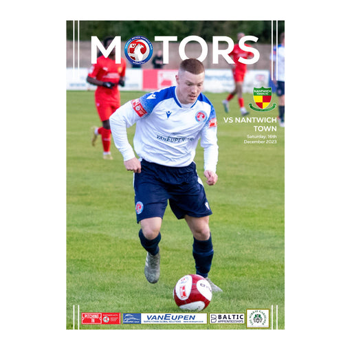 2023/24 #15 Vauxhall Motors v Nantwich Town NPL West 16.12.23 Programme