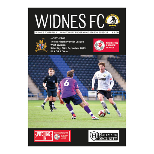 2023/24 #15 Widnes v Clitheroe NPL 30.12.23 Printed Programme