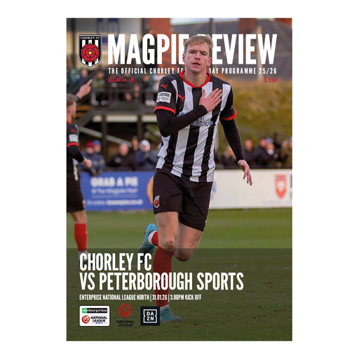 2025/26 #16 Chorley v Peterborough Sports National League North 31.01.26 Printed Programme