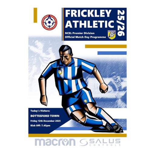 2025/26 16 Frickley Athletic v Bottesford Town 12.12.25 NCEL Premier Division Printed Programme