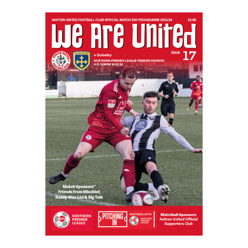 2023/24 #17 Ashton United v Guiseley NPL 10.02.24 Programme