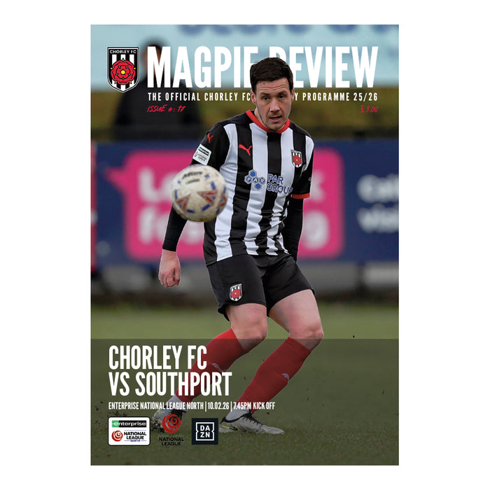 2025/26 #17 Chorley v Southport National League North 10.02.26 Printed Programme