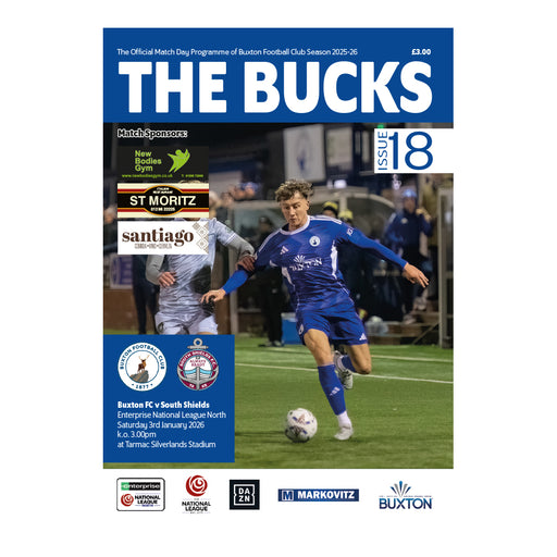 2025/26 #18 Buxton v South Shields National League North 03.01.26 Programme